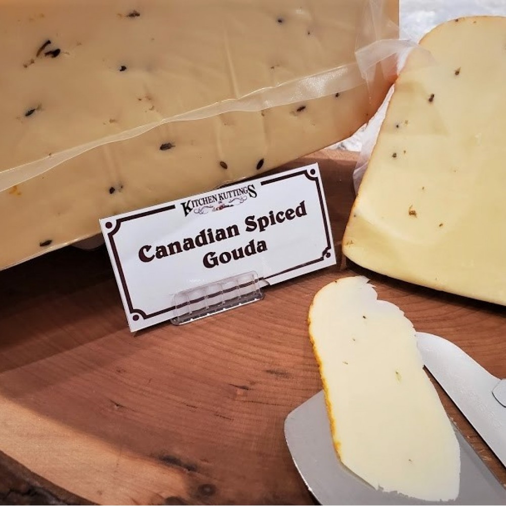 Fresh Cut Canadian Spiced Gouda  (lactose free) - per lb